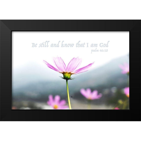 I Am God Black Modern Wood Framed Art Print by Villa, Mlli