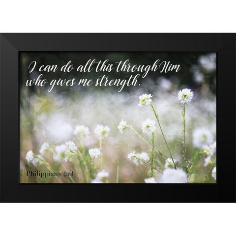 I Can Do Black Modern Wood Framed Art Print by Villa, Mlli