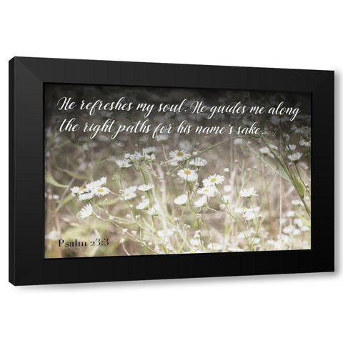 He Refreshes Black Modern Wood Framed Art Print by Villa, Mlli