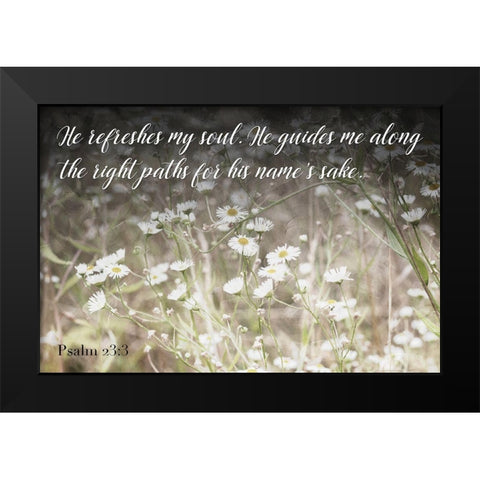 He Refreshes Black Modern Wood Framed Art Print by Villa, Mlli