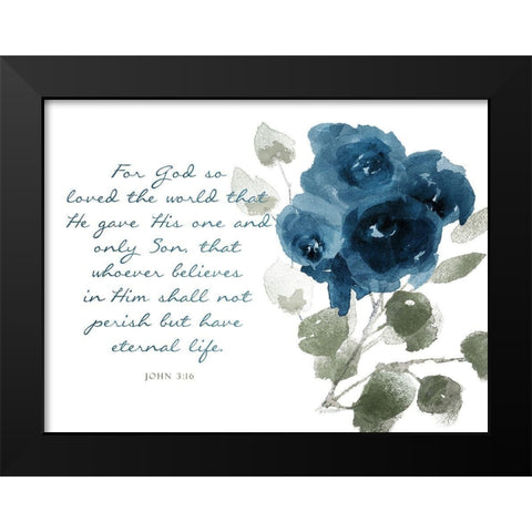 For God Black Modern Wood Framed Art Print by Villa, Mlli