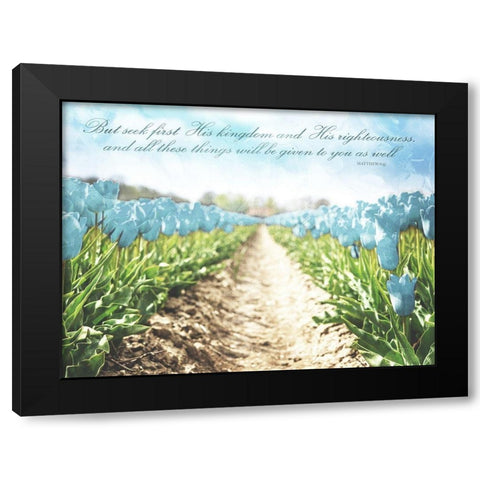 But Seek Black Modern Wood Framed Art Print by Villa, Mlli