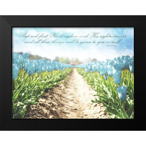 But Seek Black Modern Wood Framed Art Print by Villa, Mlli