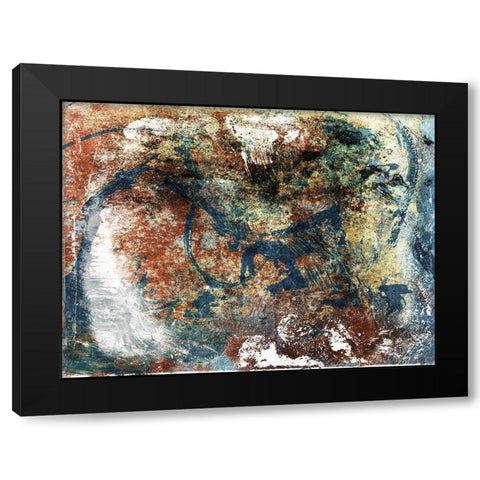 Fall In Black Modern Wood Framed Art Print by Villa, Mlli