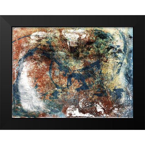 Fall In Black Modern Wood Framed Art Print by Villa, Mlli