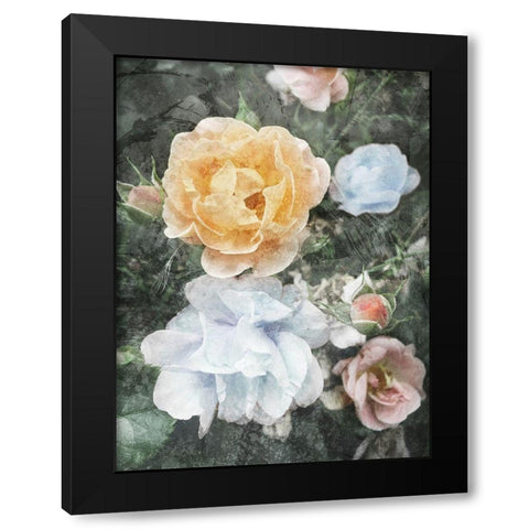 Rested Florals Black Modern Wood Framed Art Print with Double Matting by Villa, Mlli