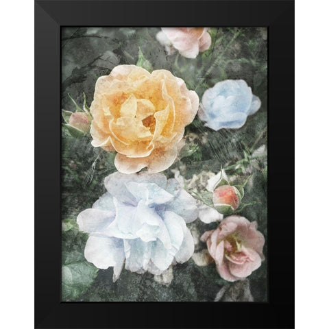 Rested Florals Black Modern Wood Framed Art Print by Villa, Mlli