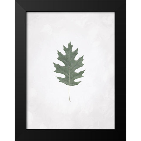 Washed Simple Leaf Black Modern Wood Framed Art Print by Villa, Mlli