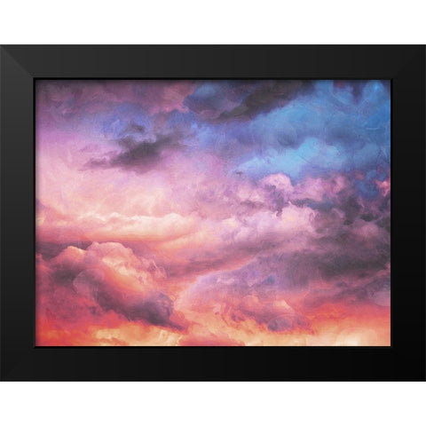 Colorful Cloud Black Modern Wood Framed Art Print by Villa, Mlli