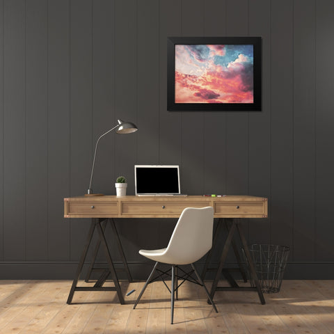 Colorful Cloud Mate Black Modern Wood Framed Art Print by Villa, Mlli