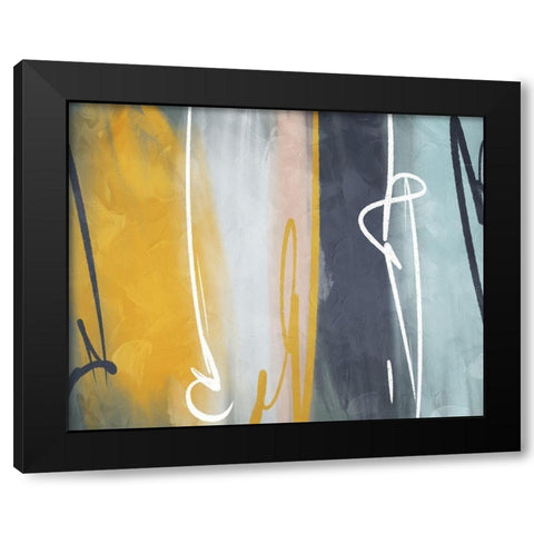 Flow Black Modern Wood Framed Art Print with Double Matting by Villa, Mlli
