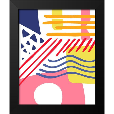Confusion Black Modern Wood Framed Art Print by Villa, Mlli