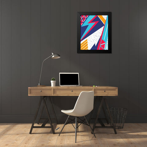 Strike Black Modern Wood Framed Art Print by Villa, Mlli