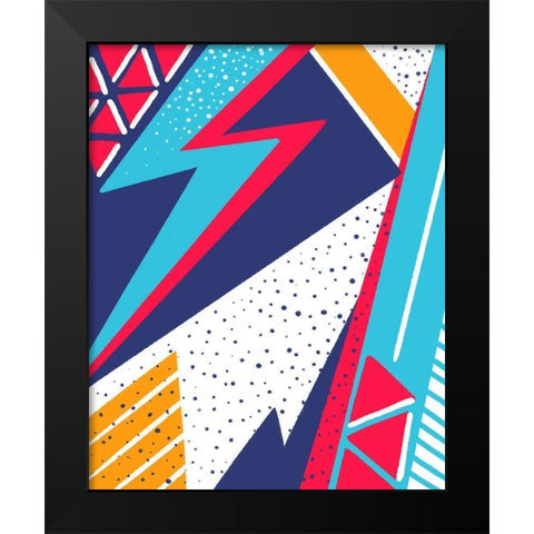 Strike Black Modern Wood Framed Art Print by Villa, Mlli