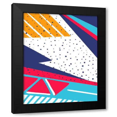 Go Black Modern Wood Framed Art Print by Villa, Mlli