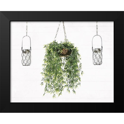 On The Porch Black Modern Wood Framed Art Print by Villa, Mlli