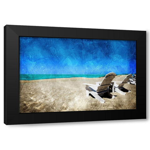 Thinking of Relaxing Black Modern Wood Framed Art Print with Double Matting by Villa, Mlli