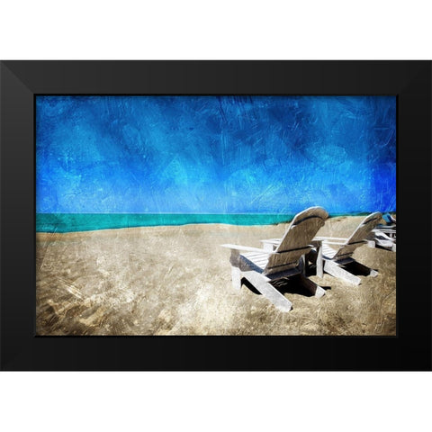 Thinking of Relaxing Black Modern Wood Framed Art Print by Villa, Mlli