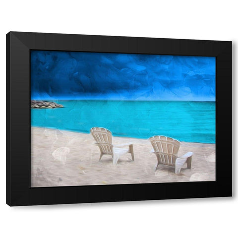Just About To Relaxing Black Modern Wood Framed Art Print by Villa, Mlli