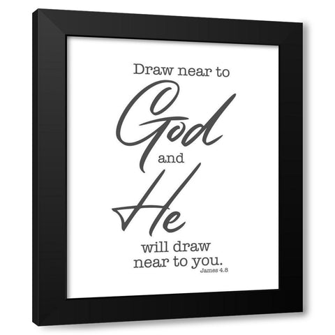 God Black Modern Wood Framed Art Print by Villa, Milli