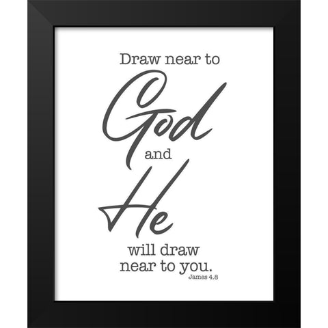 God Black Modern Wood Framed Art Print by Villa, Milli