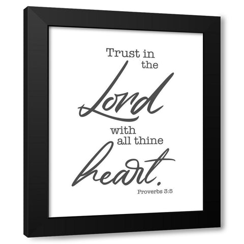 Heart Black Modern Wood Framed Art Print by Villa, Milli