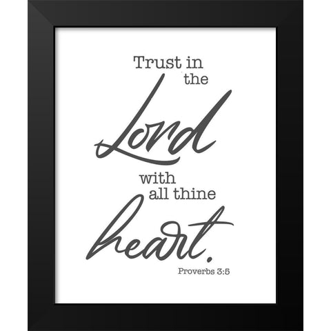 Heart Black Modern Wood Framed Art Print by Villa, Milli