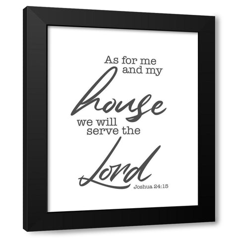 House Black Modern Wood Framed Art Print with Double Matting by Villa, Milli