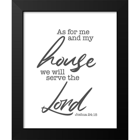 House Black Modern Wood Framed Art Print by Villa, Milli