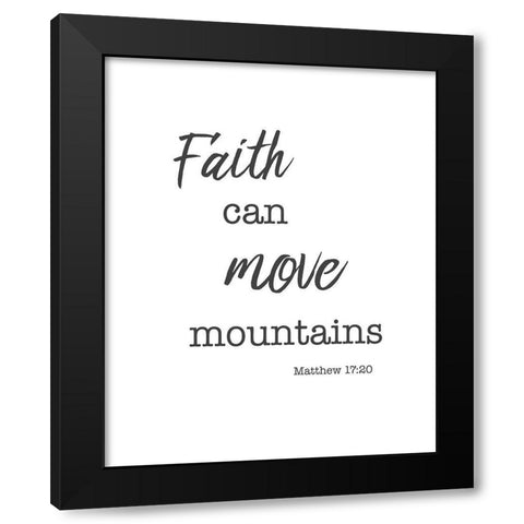 Faith Black Modern Wood Framed Art Print with Double Matting by Villa, Milli