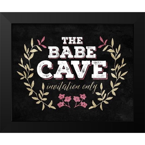 The Babe Cave Black Modern Wood Framed Art Print by Villa, Mlli
