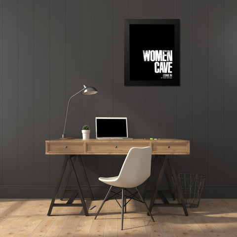 Women Cave Risk Black Modern Wood Framed Art Print by Villa, Mlli