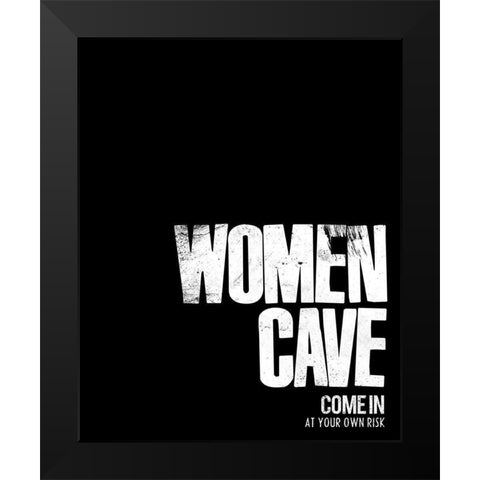 Women Cave Risk Black Modern Wood Framed Art Print by Villa, Mlli