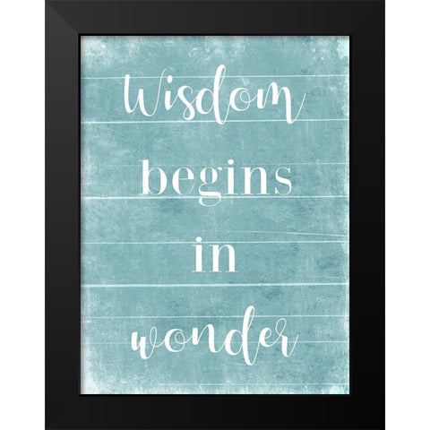 Wisdom Black Modern Wood Framed Art Print by Villa, Mlli