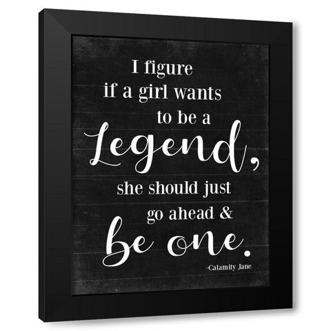 Legend B/W Black Modern Wood Framed Art Print with Double Matting by Villa, Mlli