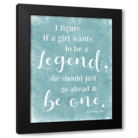Legend Black Modern Wood Framed Art Print with Double Matting by Villa, Mlli