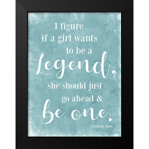Legend Black Modern Wood Framed Art Print by Villa, Mlli