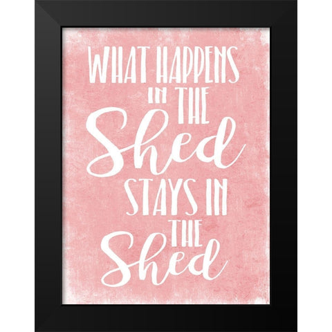 What Happens Black Modern Wood Framed Art Print by Villa, Mlli