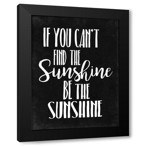 Sunshine B/W Black Modern Wood Framed Art Print by Villa, Mlli