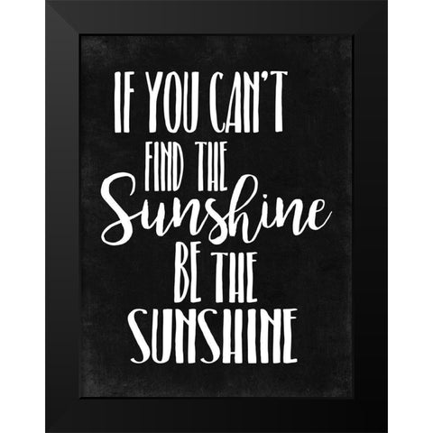 Sunshine B/W Black Modern Wood Framed Art Print by Villa, Mlli