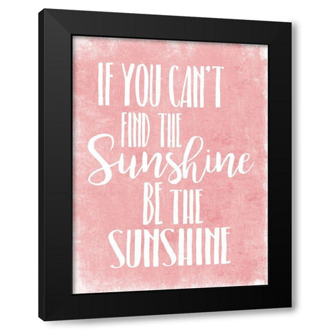 Sunshine Black Modern Wood Framed Art Print by Villa, Mlli