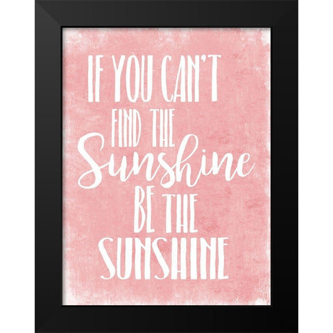 Sunshine Black Modern Wood Framed Art Print by Villa, Mlli