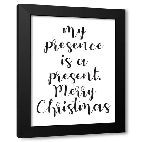 A Present Black Modern Wood Framed Art Print by Villa, Milli