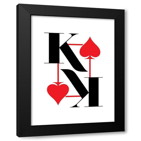 King Black Modern Wood Framed Art Print by Villa, Milli