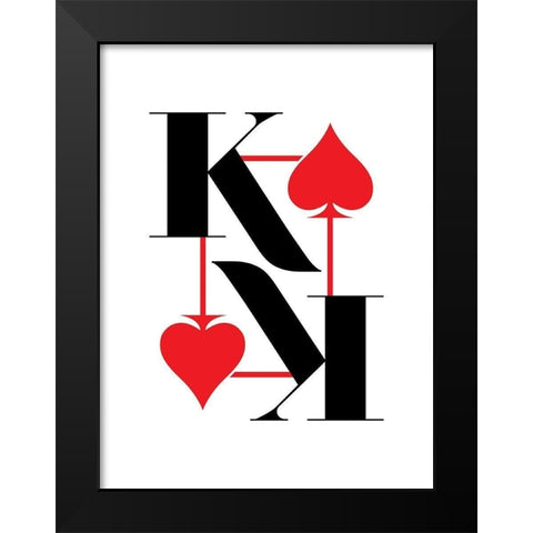 King Black Modern Wood Framed Art Print by Villa, Milli