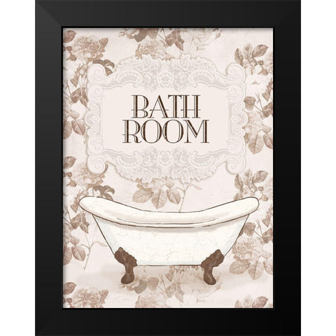 Bathroom Black Modern Wood Framed Art Print by Villa, Milli