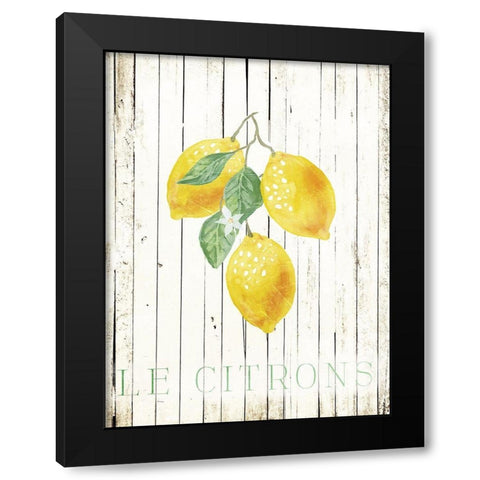 Wood Le Citrons Black Modern Wood Framed Art Print by Villa, Milli