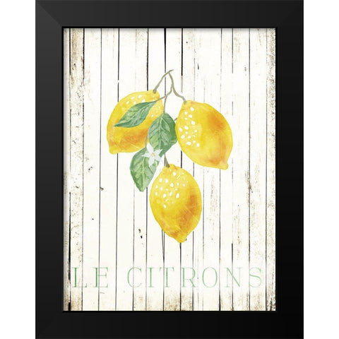 Wood Le Citrons Black Modern Wood Framed Art Print by Villa, Milli