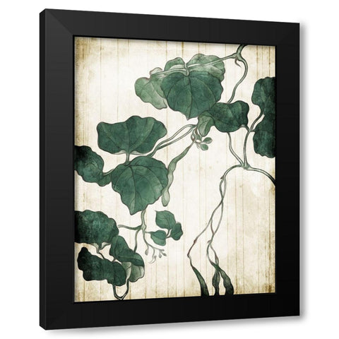 Hanging Leaves Black Modern Wood Framed Art Print by Villa, Milli