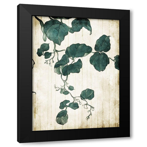 Hanging Leaves 2 Black Modern Wood Framed Art Print by Villa, Milli